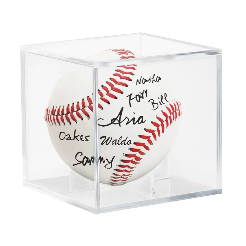 

Transparent Ball Protector Boxes Acrylic Clear Display Case Baseball Display Cube Baseball Case Memorabilia Showcase
