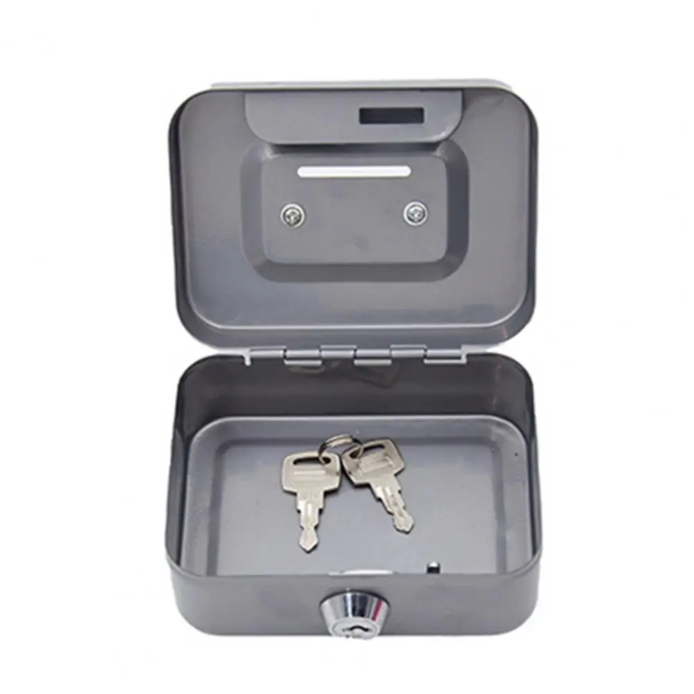 Durable Piggy Bank Piggy Bank with Key Portable Cash Box Safe Mini Money Security Lock Case for Coins Changes Storage