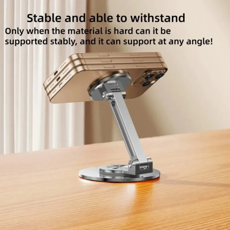 Desktop 360° Rotation Phone Holder Stand Magnetic Cellphone Bracket For iPhone