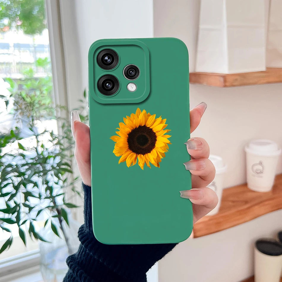Candy Painted Flowers Lens Protection Soft Silicone Phone Case Cover