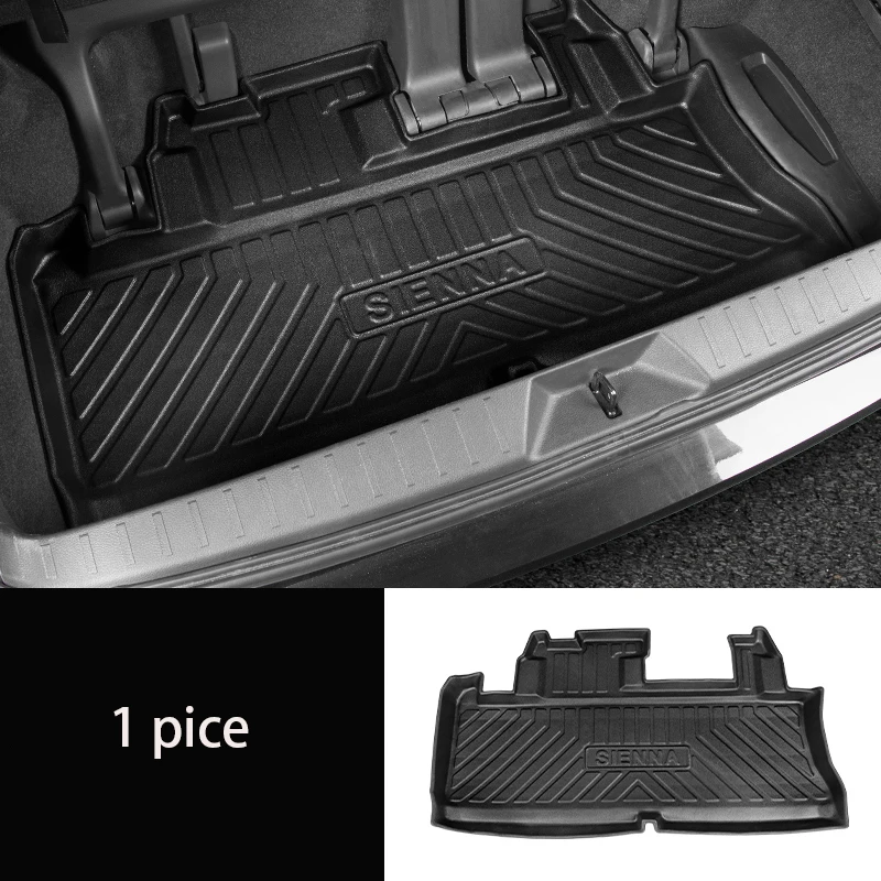 For Toyota Sienna Trunk Mat TPE Waterproof Floor Mat 2011~2023