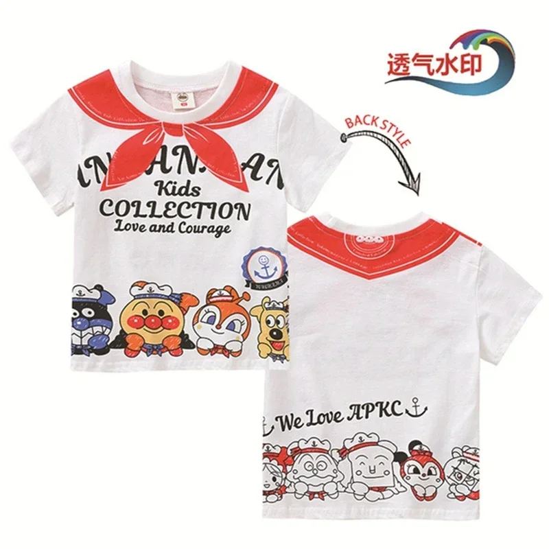 New Cartoon Anpanman Kids T Shirt For Summer Children Baby Boy Girl Short Sleeve T-Shirts Cotton Clothes Toddler Tops Tees Shirt 5