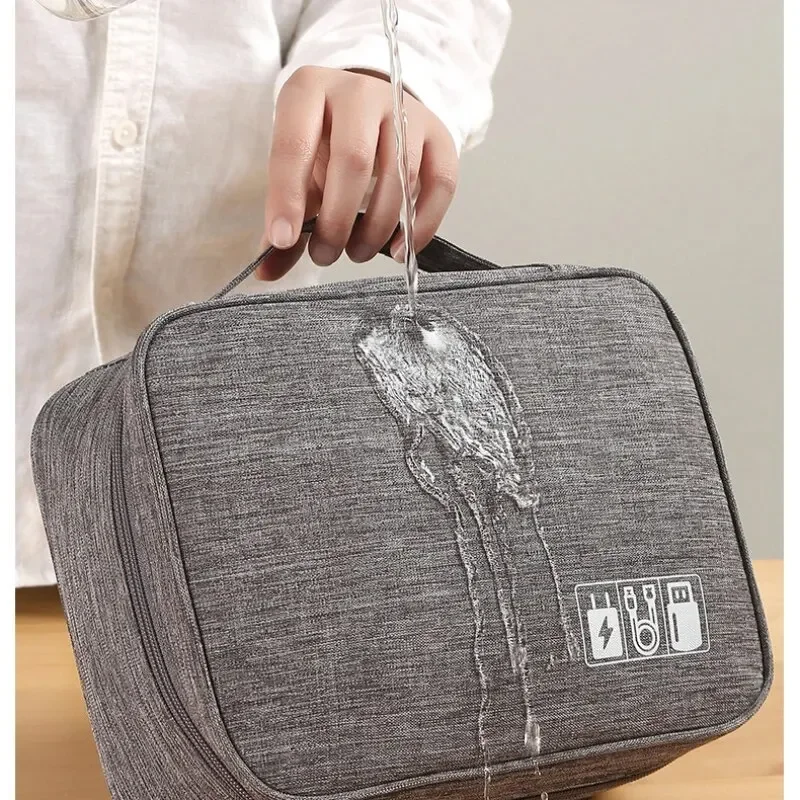 cable storage bag large capacity multifunctional digital separated travel bag mobile data cable storage power bank USB