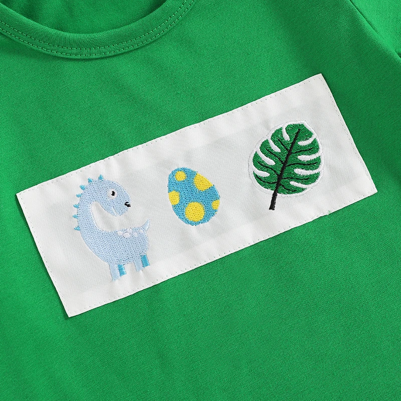 Dino Tee & Striped Shorts Set 5