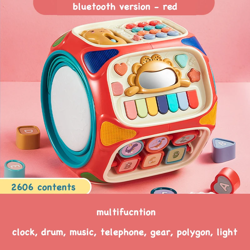 8 Game Modes Baby Activity Cube Fun Toddler Toy Piano Music Beats Drums Color Shape Sorter Learning Early Education Kid Toys