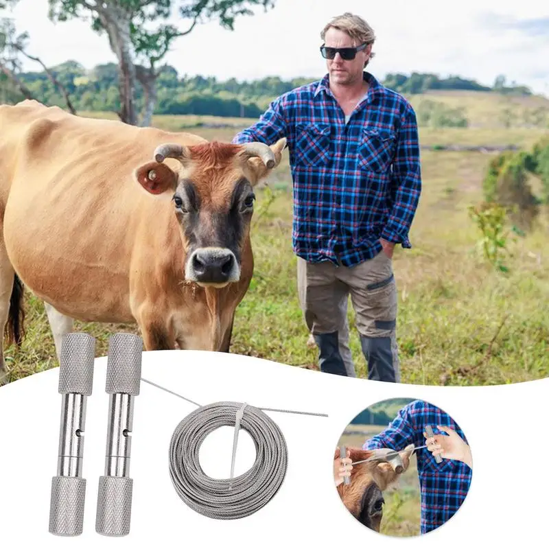 Portable Wire Saw Horns Removal Hand Saw Camping Wire Saw With Handles Cattle Horn Sawing Tool for Hiking Emergency Survival 4