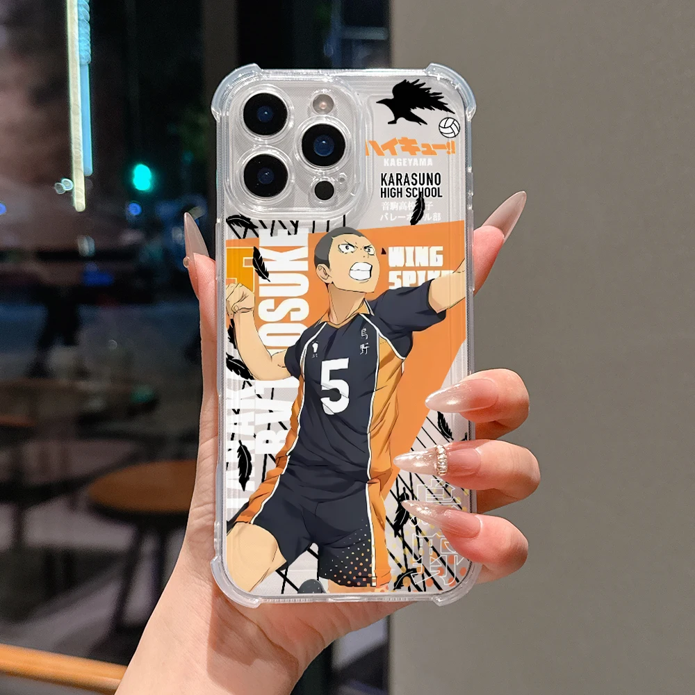 Vibrant Haikyuu Anime Shockproof Phone Case - Durable Protective Cover