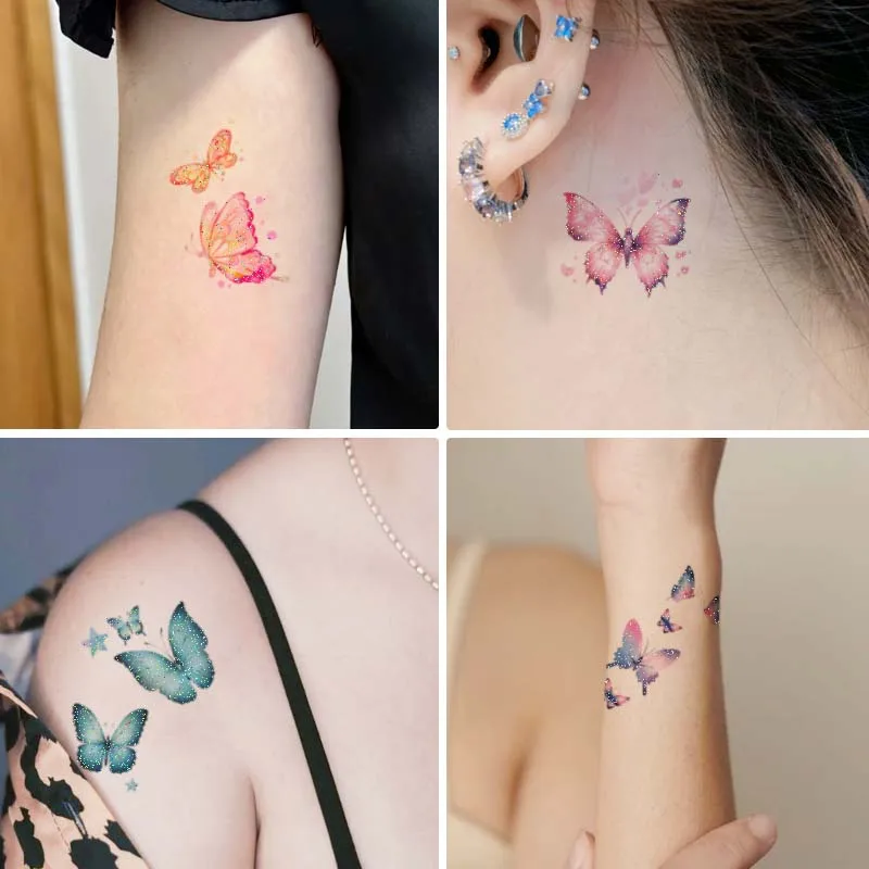 30 Fogli Color Farfalla Tatuaggi Temporanei Donne Adesivi Tatuaggi Impermeabili Adatti Al Braccio Corporeo Realistico 250730 250730 Da 8,55 € | DHgate