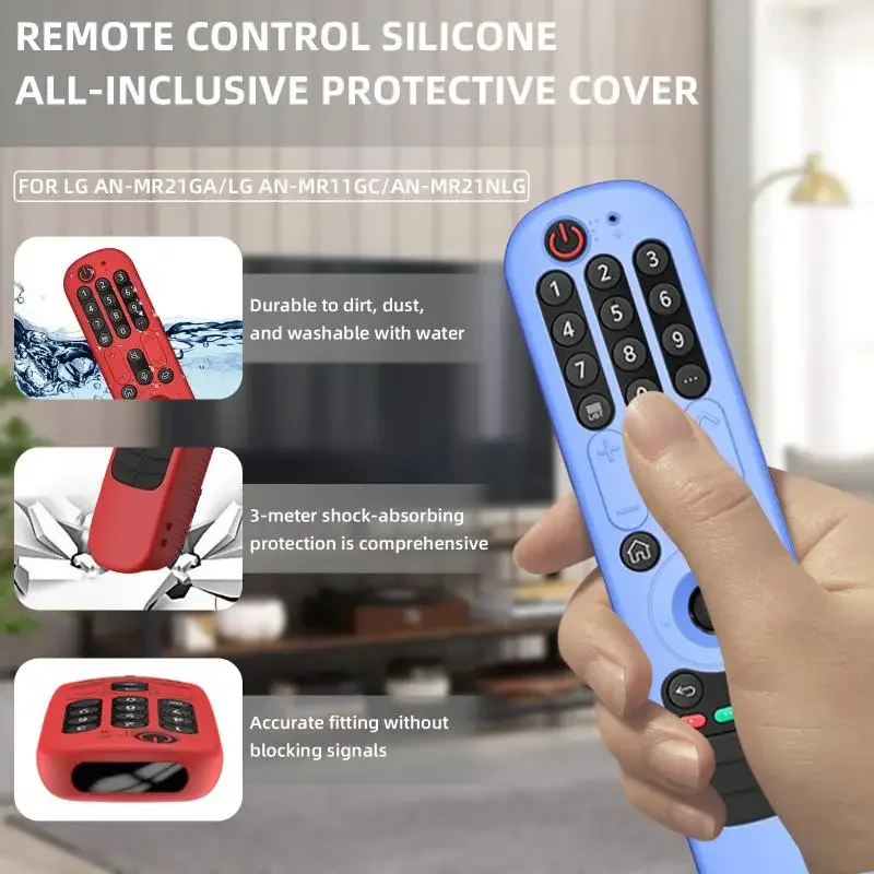 silicone remote case silicone remote sleeve silicone remote cover silicone case protector remote controller cover colorful silicone case for LG AN-MR21GC MR21N/21GA remote control protective cover for LG OLED TV magic remote AN MR21GA