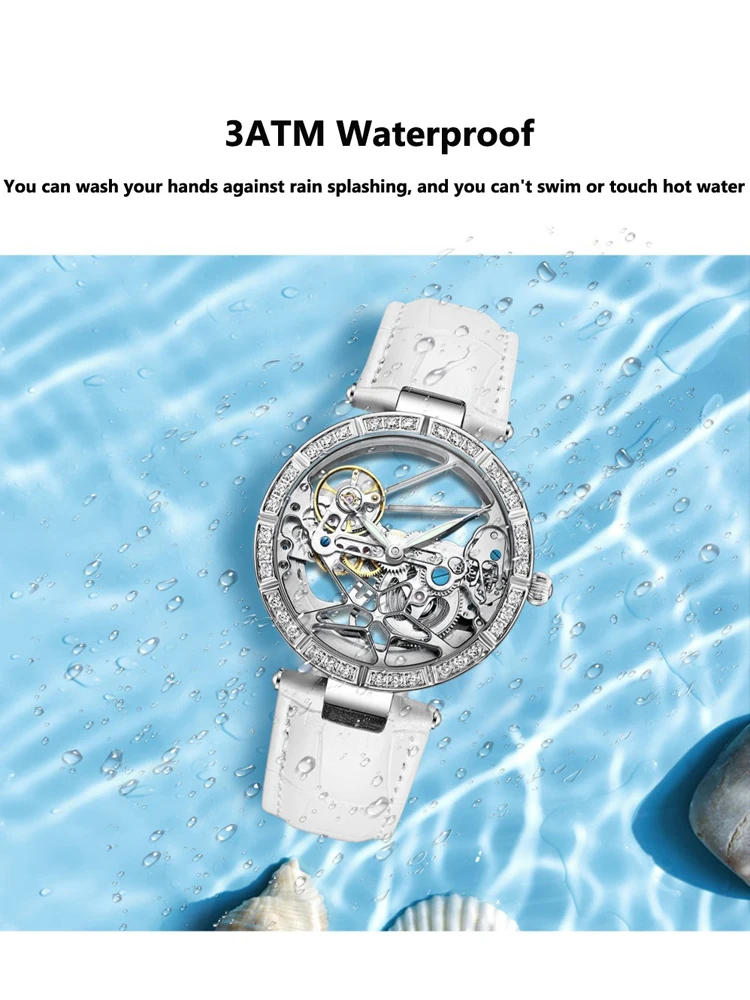New Women's Watches Luxury Tourbillon Style Original Automatic Mechanical Watch for Woman Waterproof Ladies Watch Reloj