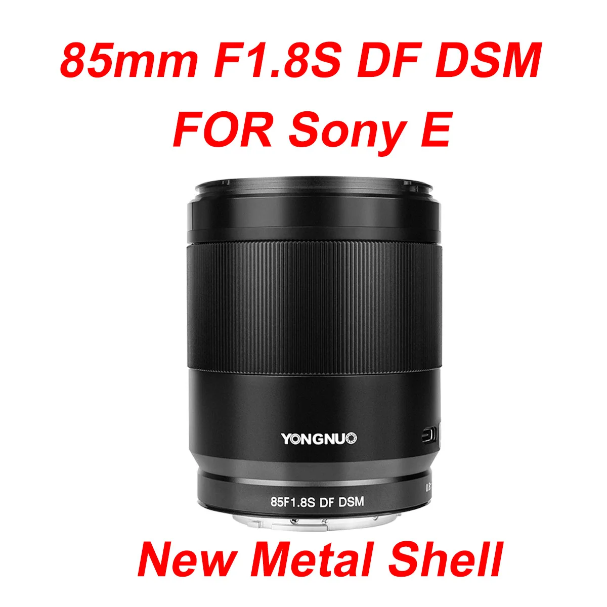 YONGNUO 85F1.8S 85 мм DF DSM AF Новый металлический корпус полноразмерный объектив с автофокусом камера для Sony E Mount A9 A7RII A7II A6600 A7