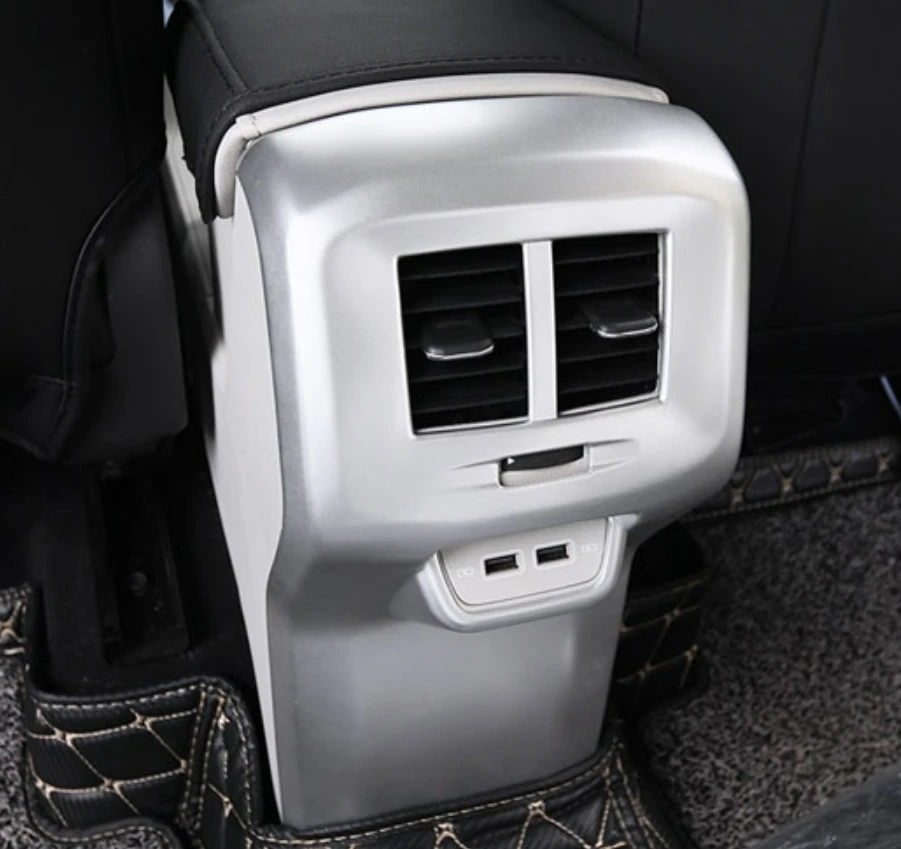 

For VW Volkswagen T-Cross T Cross 2019 - 2022 Interior Accessories Rear Air Outlet Decorative Frame Anti-kick Protective Cover