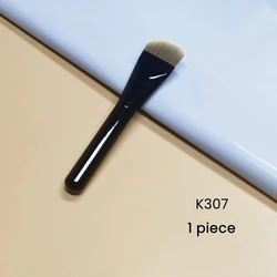 Enhanced Black Curved Foundation Makeup Brush for Flawless Blending and Application (Black)