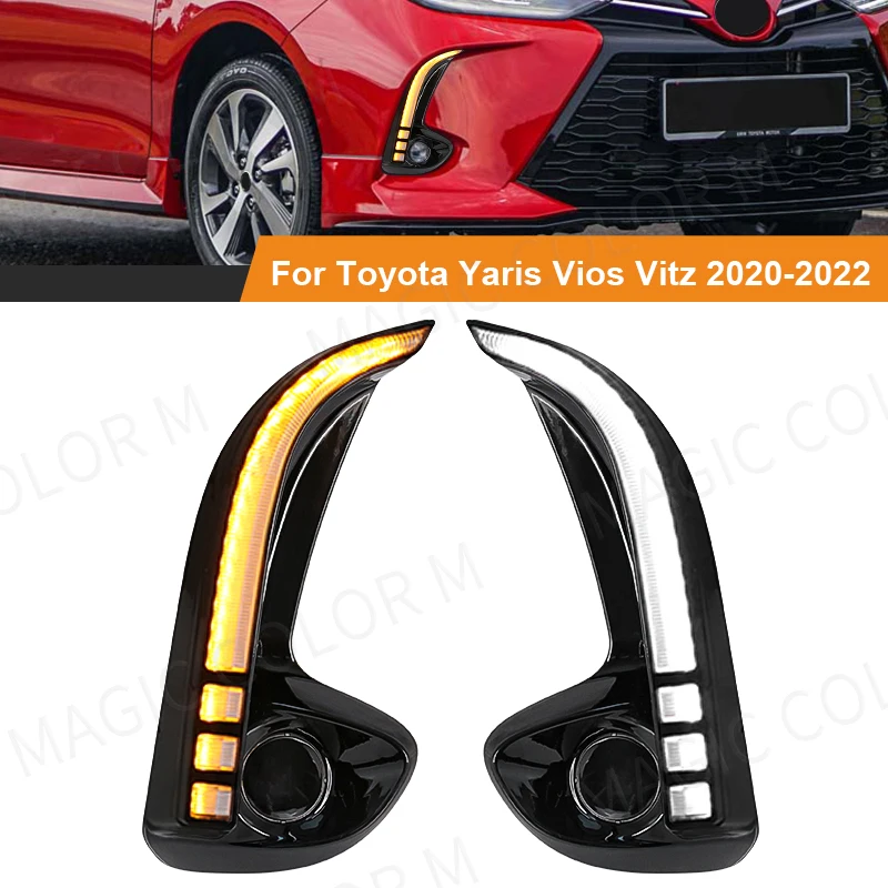 Luces Antiniebla LED Para Toyota Corolla 2020-2024 - Con DRL Y Señal Direccional, Color Blanco/ámbar