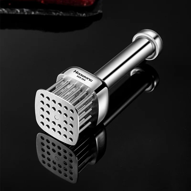 304 Stainless steel meat hammer needle steak tender needle pork chop loose meat hammer stainless steel hole piercer meat tenderizer meat hammer
