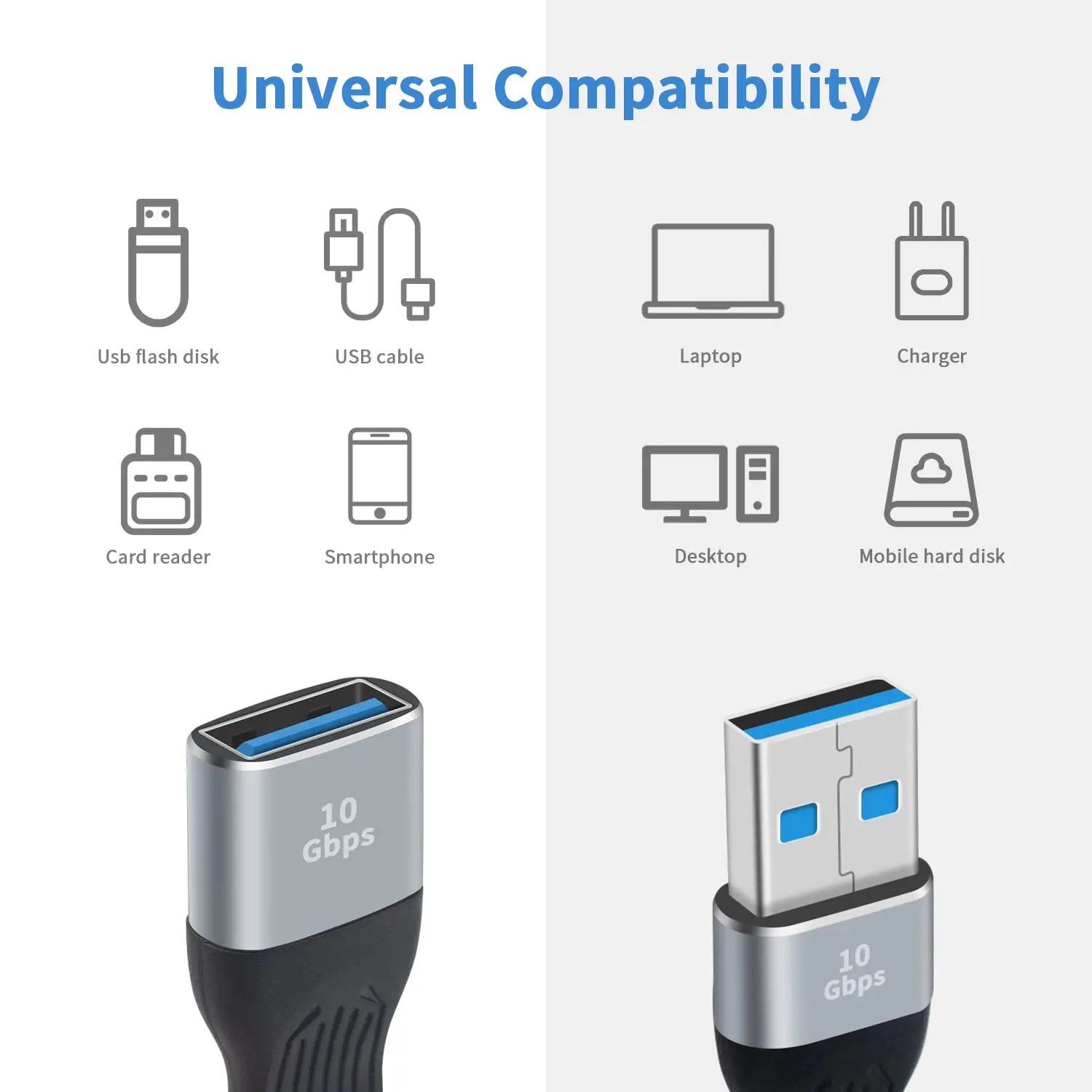 รูปสินค้า สาย USB 3.0 ยืดหยุ่น 13 ซม. ความเร็วสูง สำหรับอุปกรณ์ต่างๆ