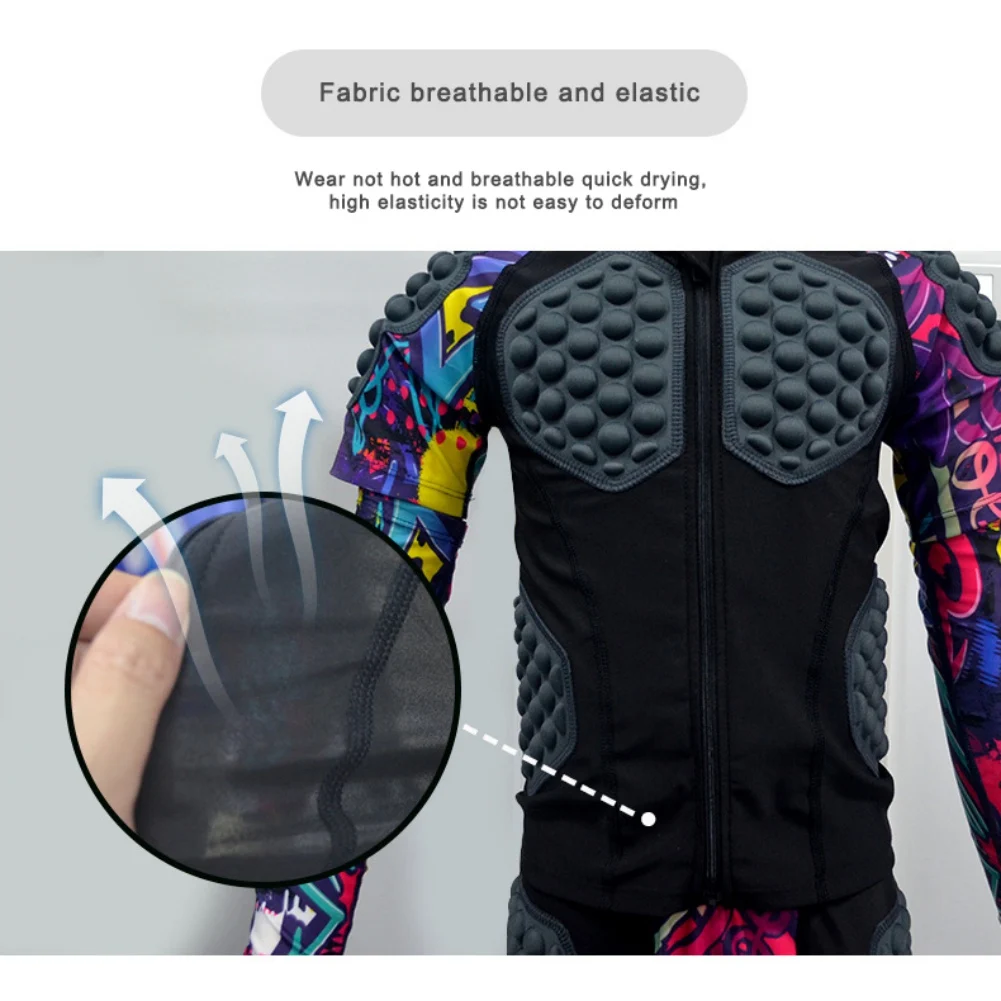 Ensemble de sport anti-collision pour enfants, haut à manches courtes, short de protection rembourré, respirant, élastique, décontracté, football, basket-ball