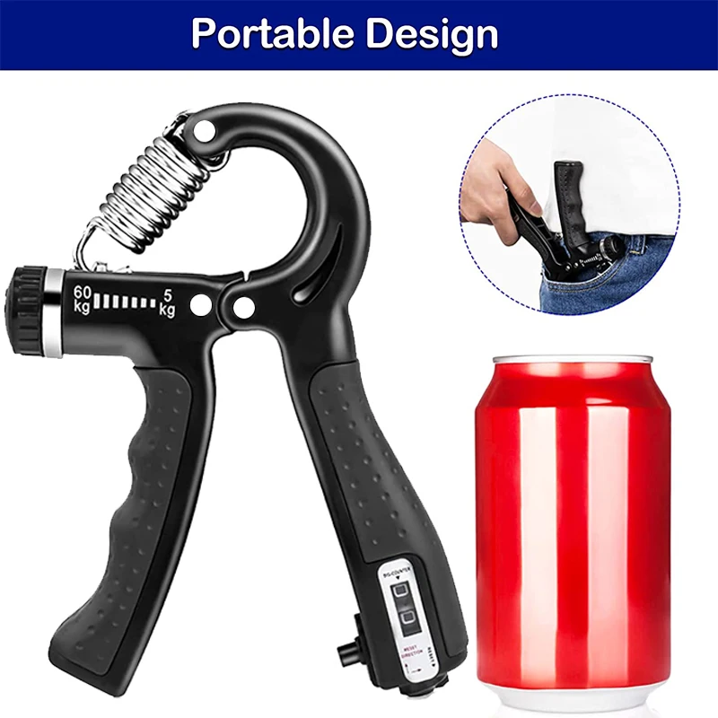 Hand Strengthener Finger Strength Trainer Finger Trainer Forearm Exerciser Hand Grip Trainers Hand Grip Exerciser Hand Trainer Wrist Exerciser Hand Exerciser 5-60Kg Heavy Gripper