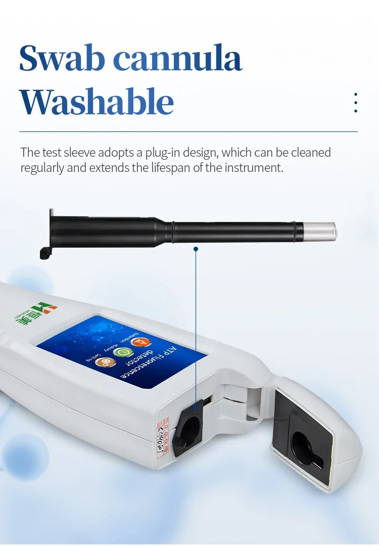 Portable ATP Fluorescence Tester, Rechargeable Handheld Fluorescent Microbial Su