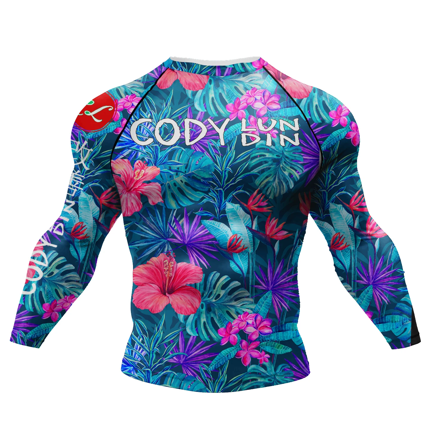 

Cody Lundin Digital Printed Flower Long Sleeve Swimming Surfing Rash Guard For Man Outdoor Compression Gym jitsu BJJ SportShirt