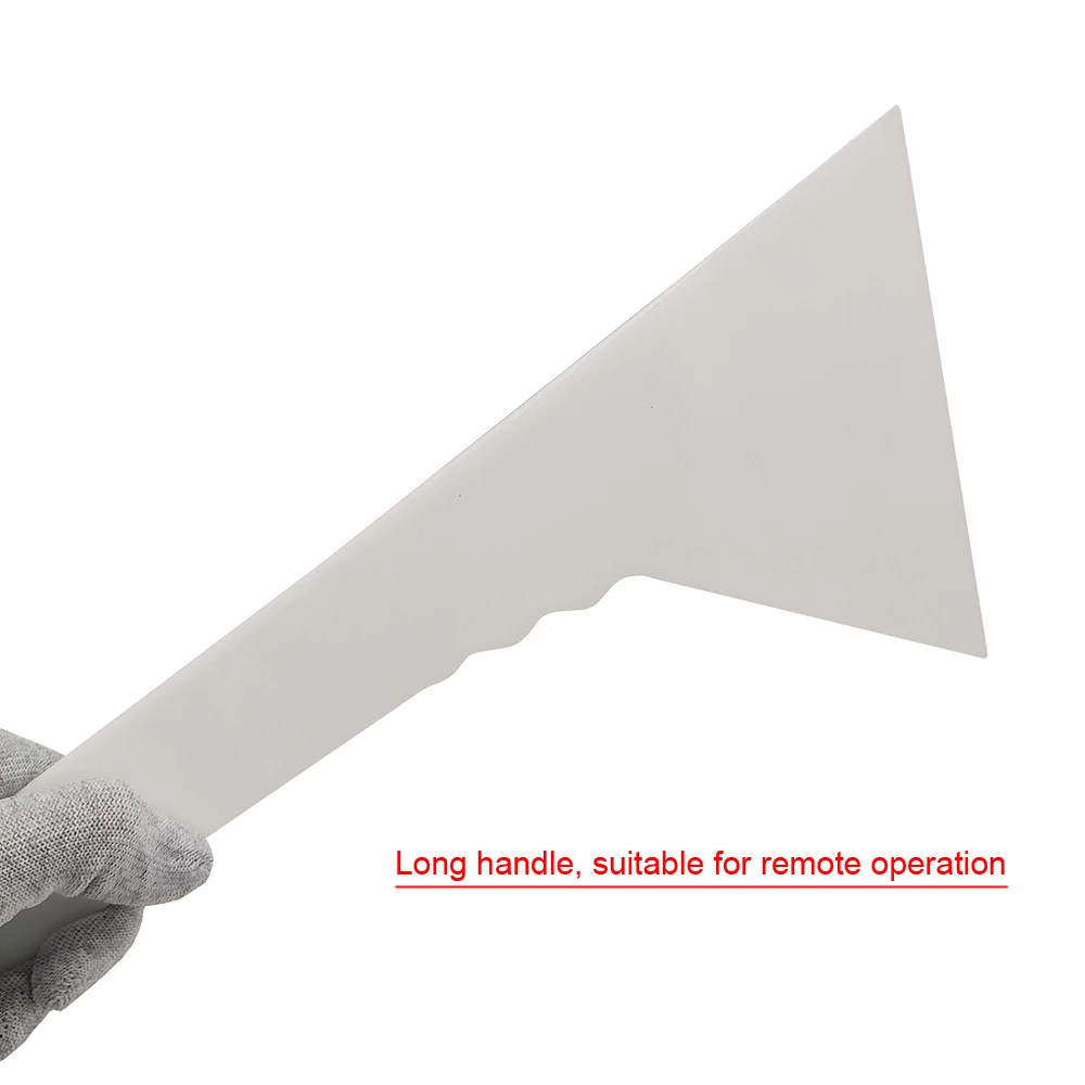 Weiß Lange Griff Rakel mit Kurve Rand für Vinyl Film Auto Wrap Fenster Tönung Werkzeuge Auto Auto Verpackung Kunststoff Schaber b44 – Detail 8