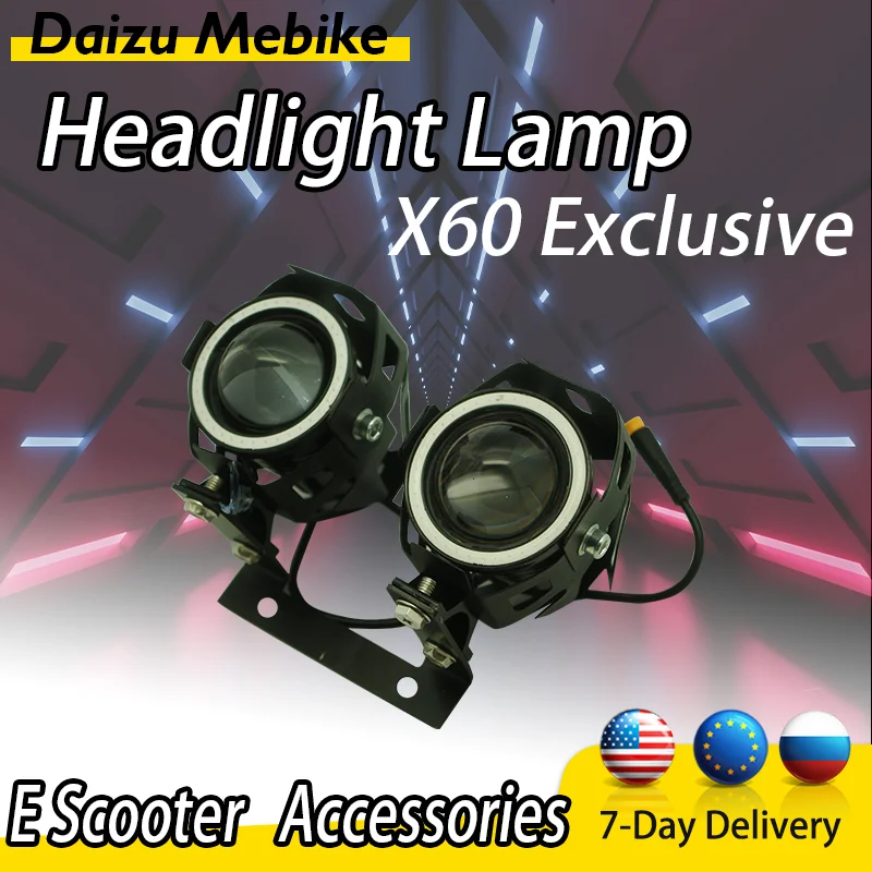 

Передняя фара для электрического скутера, Запасная лампа для электрического скутера X60, эксклюзивная фотолампа