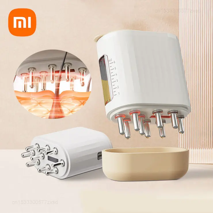 Xiaomi-aplicador Hipee Scalp Luz Infravermelha Massagem Vibratória Pente Líquido Óleo Essencial Cuidado Capilar