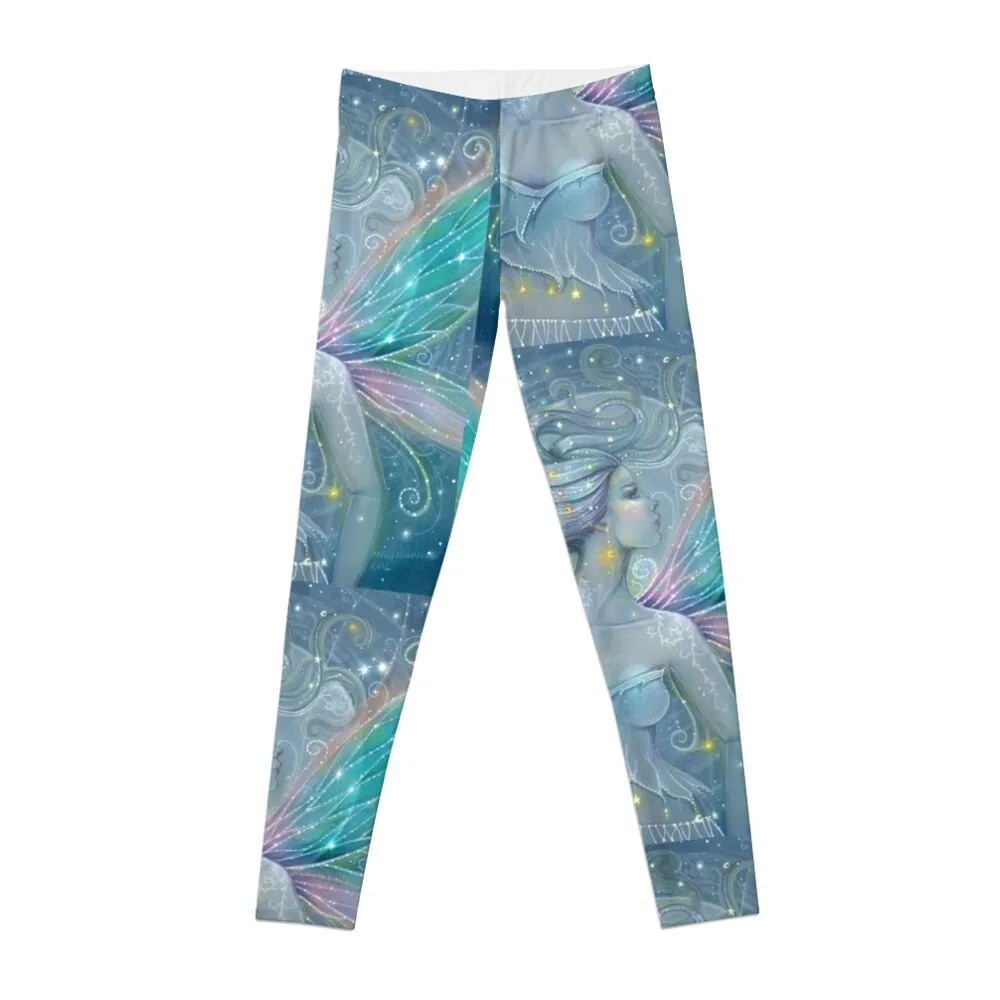 

Starry Night Fairy Mystical Fantasy Art Molly Harrison Leggings Fitness's gym clothes sport set Women's fitness Womens Leggings