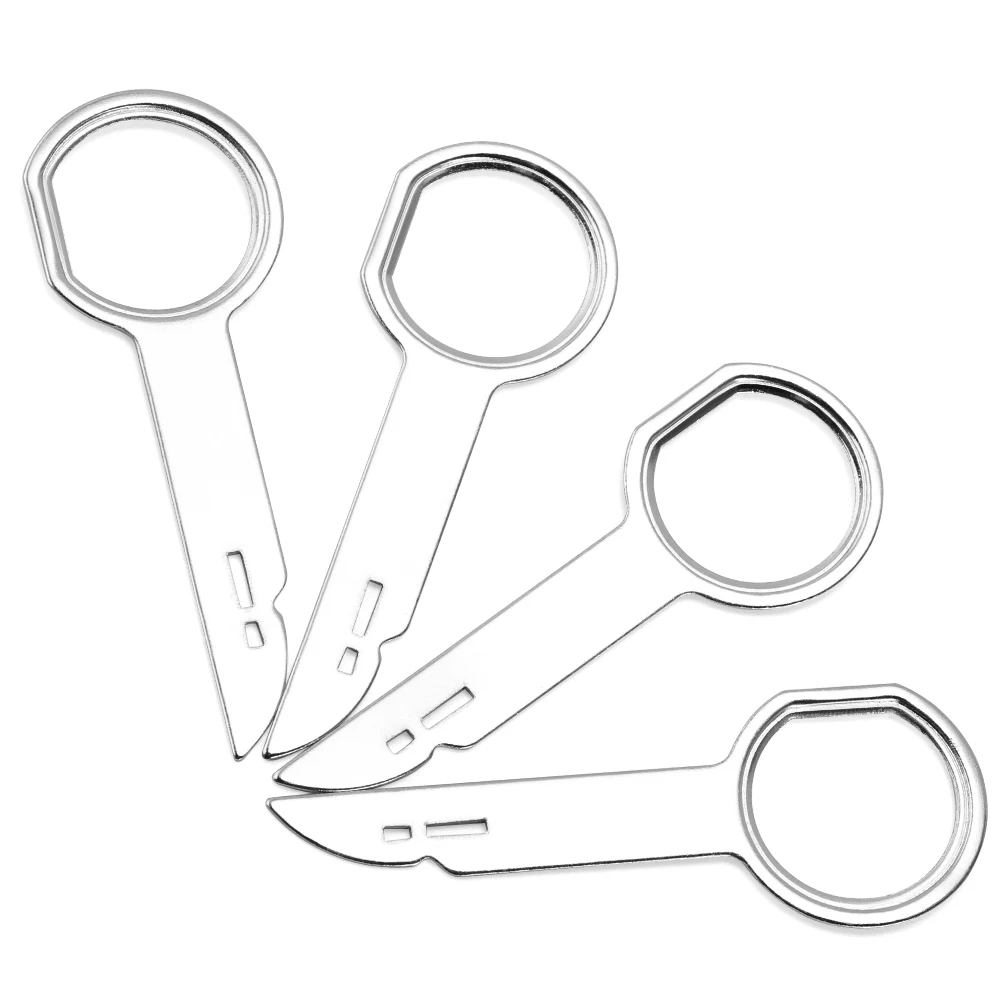 Kit 4 Clés De Déverrouillage Autoradio - Outil Démontage DIN Compatible Fiat Et Autres Modèles | Pour Réparation Et Remplacement