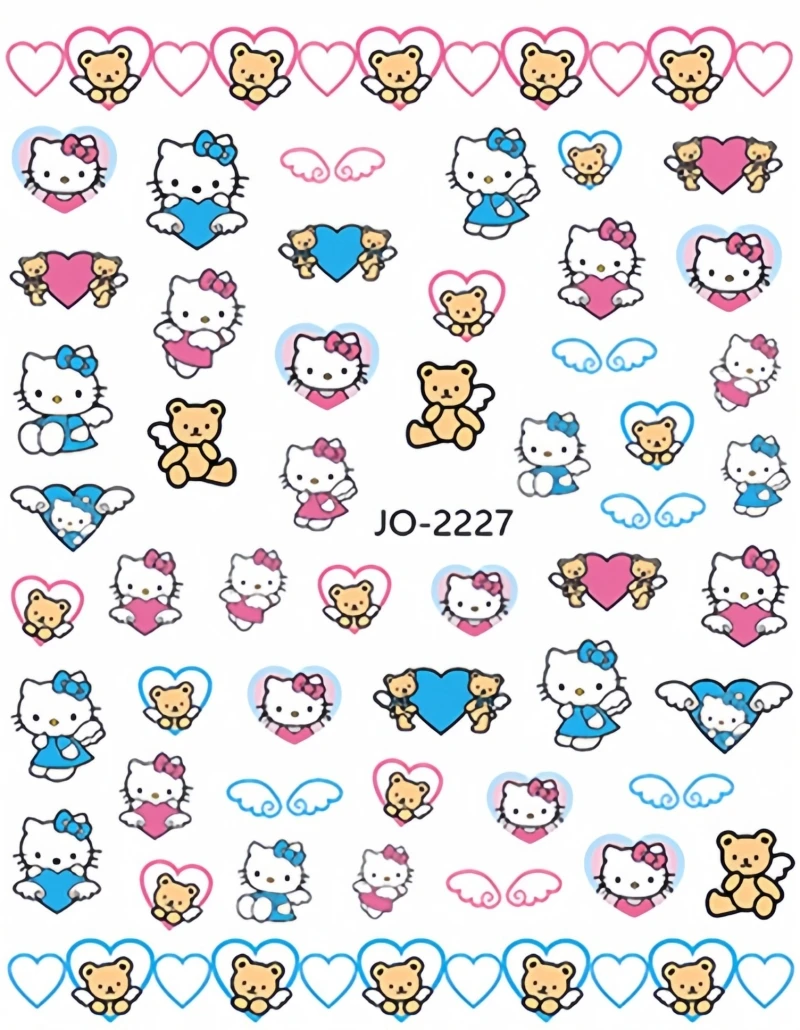 thumbnail image 1 of 1 pieza de pegatinas para uñas Miniso Sanrio con dibujos animados de Cinnamoroll, pegatinas Kawaii de Hello Kitty, suministros para uñas, pegatinas para uñas a presión, 1 of 5