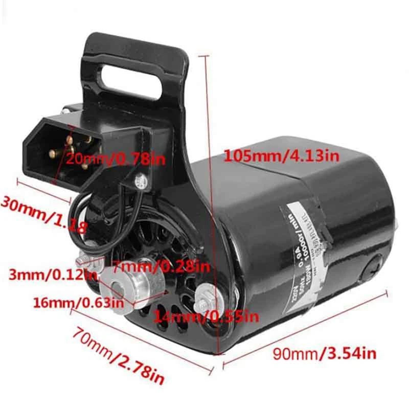 2X 220V 180W 0.9A Quality Domestic Household Sewing Machine Motor 10000RPM Sewing Machine Motor Black