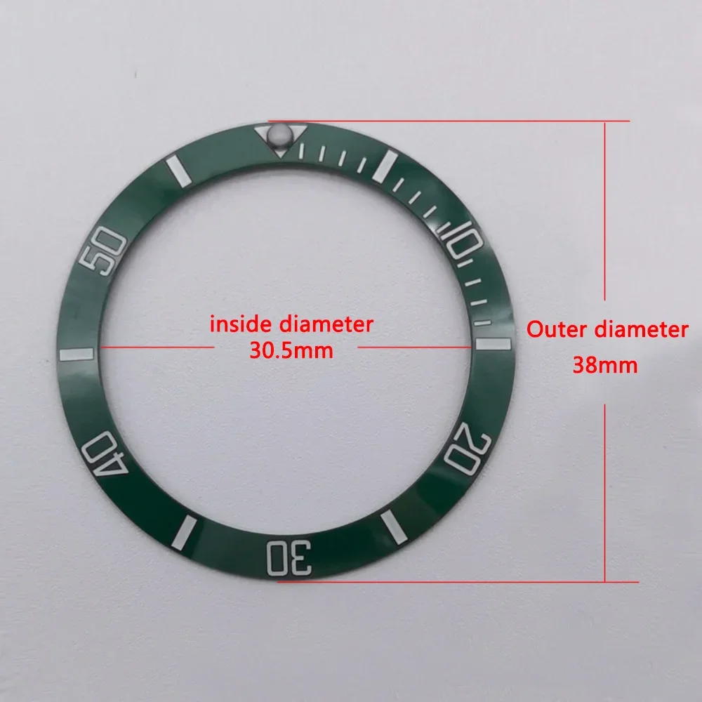 38mm Watch Ring Ceramic Bezel Insert For 40mm Watch Case Accessories Inner diameter 30.5mm
