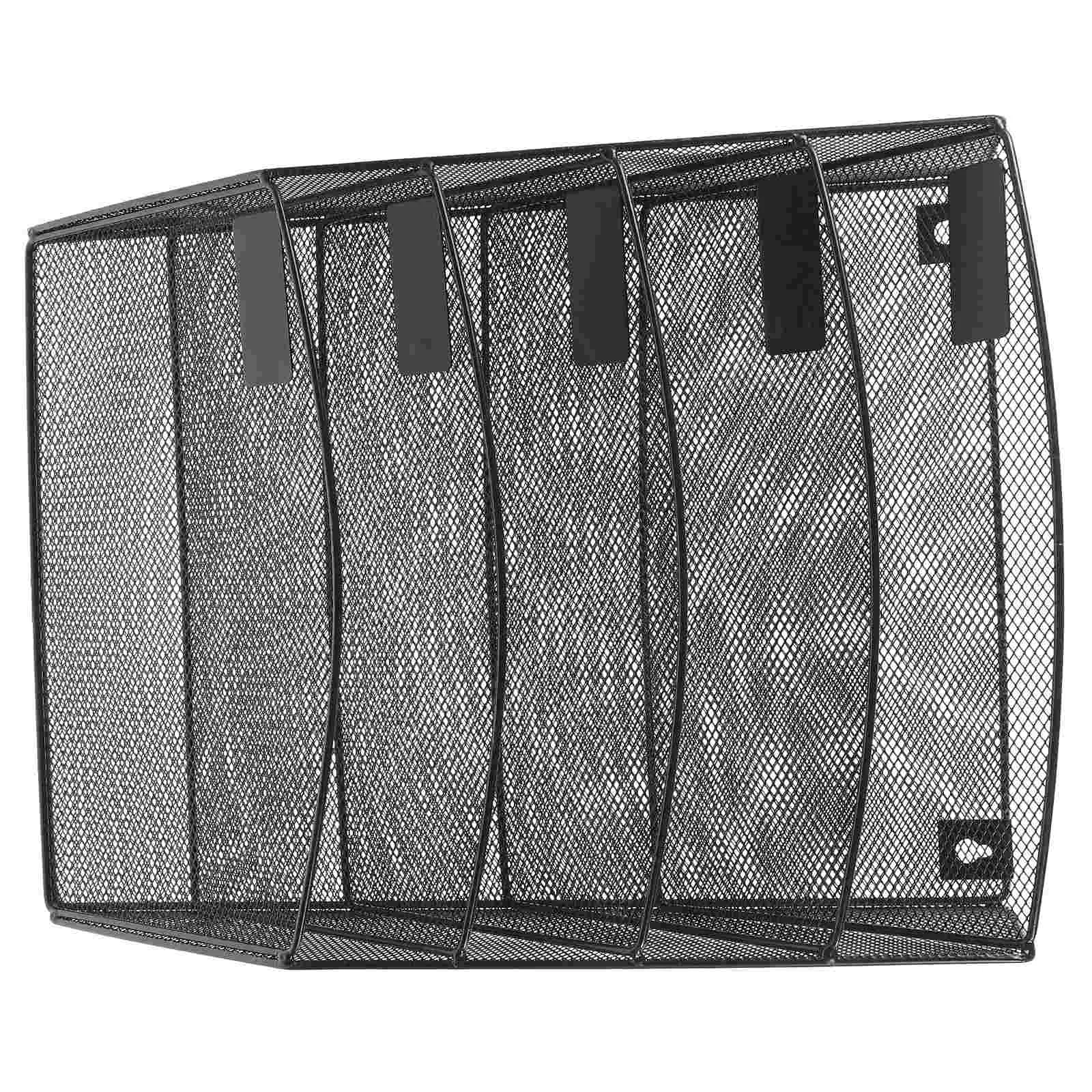 

Wall Mounted File Rack Book Sheld Mesh Magazine Holder Folder Books Bookshelve Document Organizer Office Iron Shelf