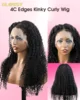 13x6 Hd 250 Density Afro Kinky Curly Wig 100% Human Hair 13x4 4c Edges Frontal Deep Wave Curly Lace Front Wigs For Women on sale 2