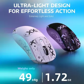 ATTACK SHARK X3 Lightweight Wireless Gaming Mouse, 49g Tri-Mode,PAW3395 26K DPI Sensor, 200h Battery Life,5 Programmable Buttons 2