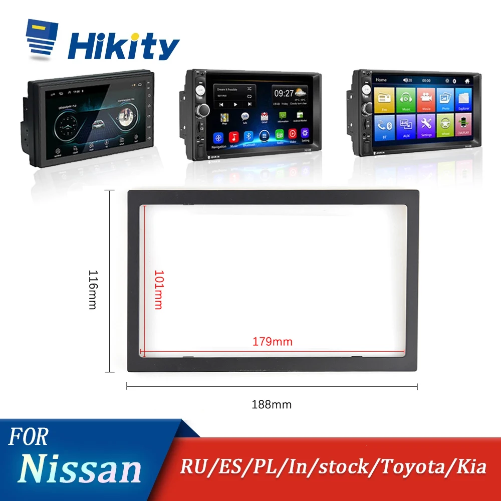 Hikity Frame Per 7 Pollici 2 Din Autoradio Multimedia Lettore Mp5 Autoradio Universale (Android 2 Din Car Stereo/Lettore Mp5)