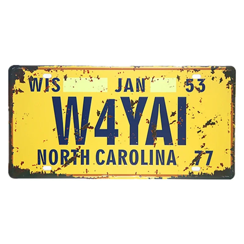 Vintage Metal Tin Sign Car License Plates Pin Up Wall Signs Decor Shabby Rust Metal Signs Decor Garage Bar Decorative Plaques