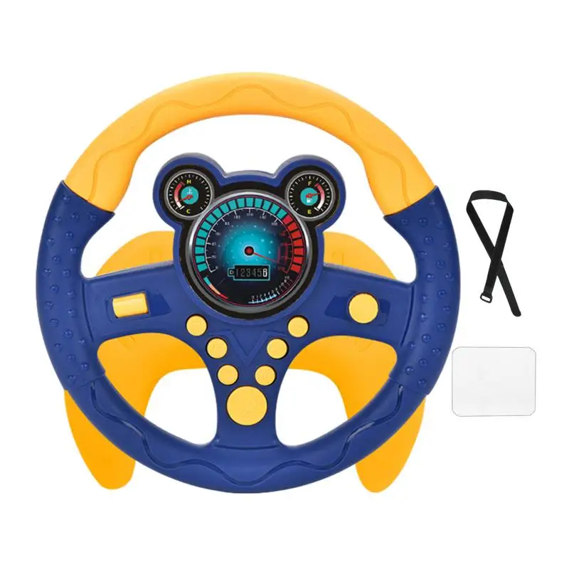 

Toddler Driving Toy Toddler Interactive Musical Steering Wheel Simulated Preschoolers Pretend Play Toy 360 Degree Rotatable For