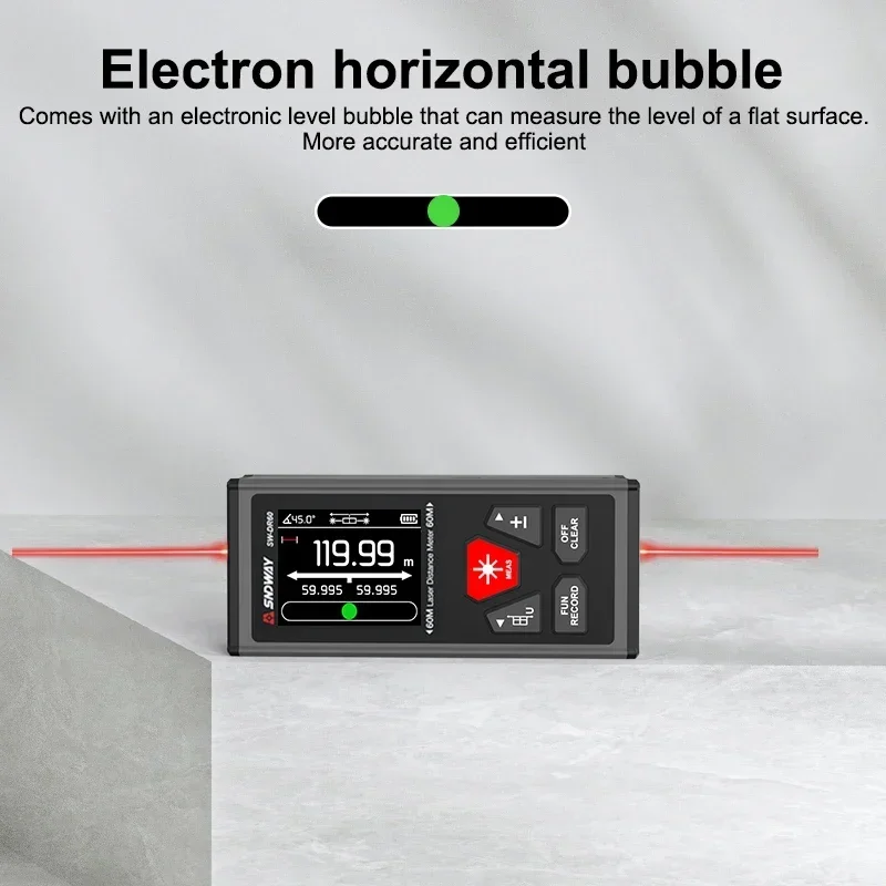 Laser rangefinder Distance meter Sndway Bilateral Laser Distance Meter 200m Dual Laser Digital Rechargeable Measure Tool