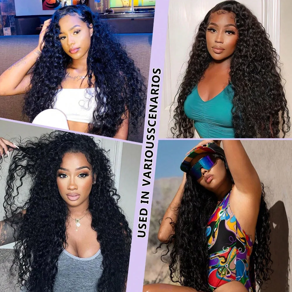 28 Inch Deep Wave Lace Frontal Wigs Loose Wave Lace Front Wigs Human Hair 200% Density Loose Deep Wig 13x4 HD Regular Human Hair