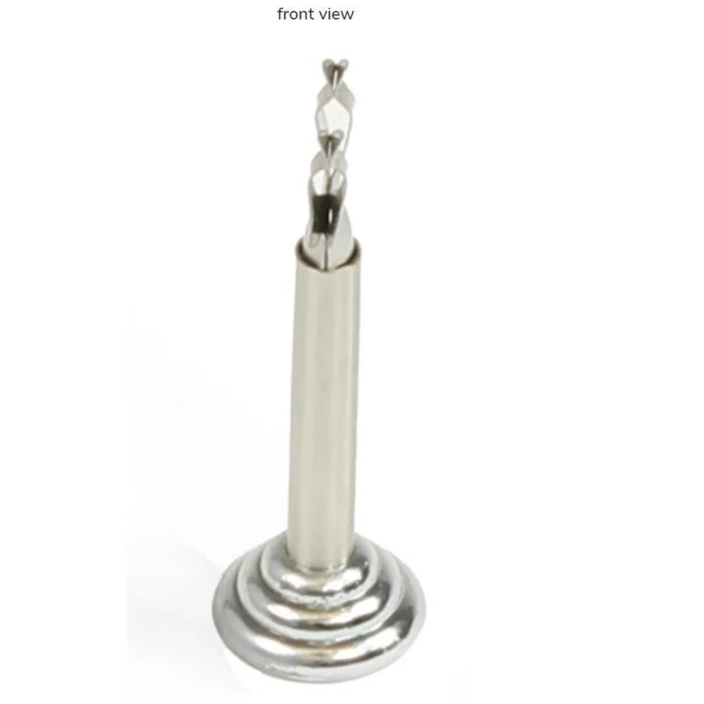 Table Number Place Card Clip Stand 3-1/8" Wedding Name Holder With Slide-in Clamp For Cardstock, Round Base-Silver