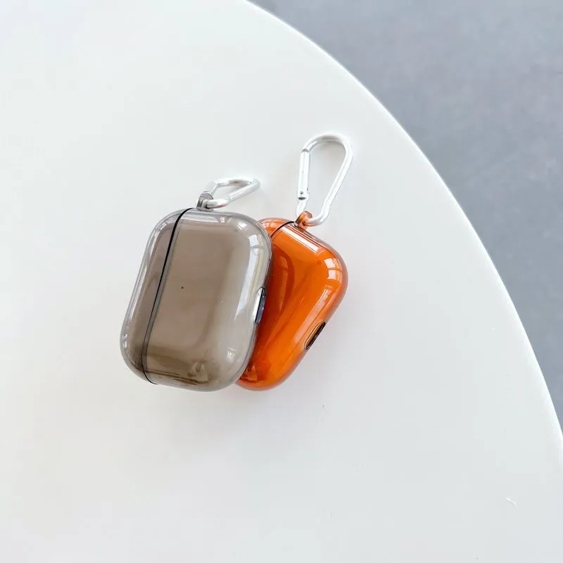Transparent TPU Earphone Case with Keychain