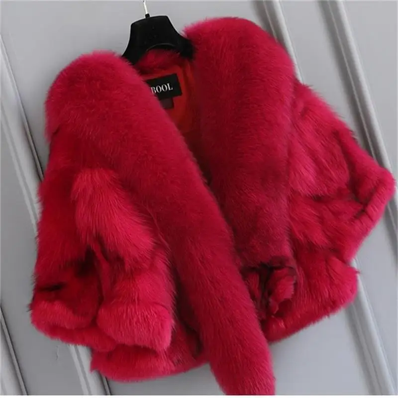 Winter New Real Fox Fur Coat Full Tail Fur Placket Warm Fashion Women Short Clothing Popular Style For Ladies Jacket