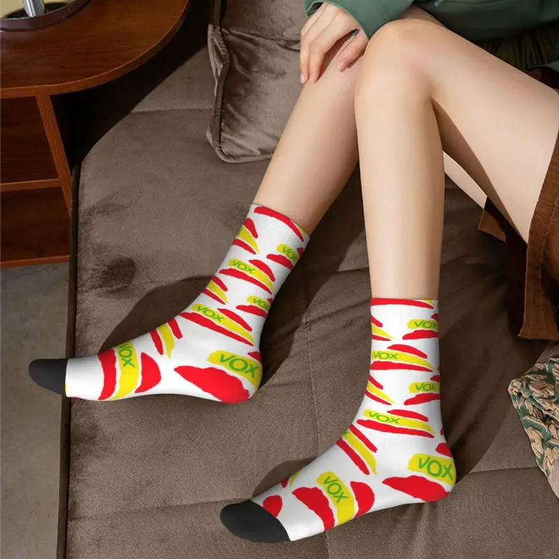 Spanish Vox Dress Socks for Men Women Warm Fashion Spain Political Party Crew Socks