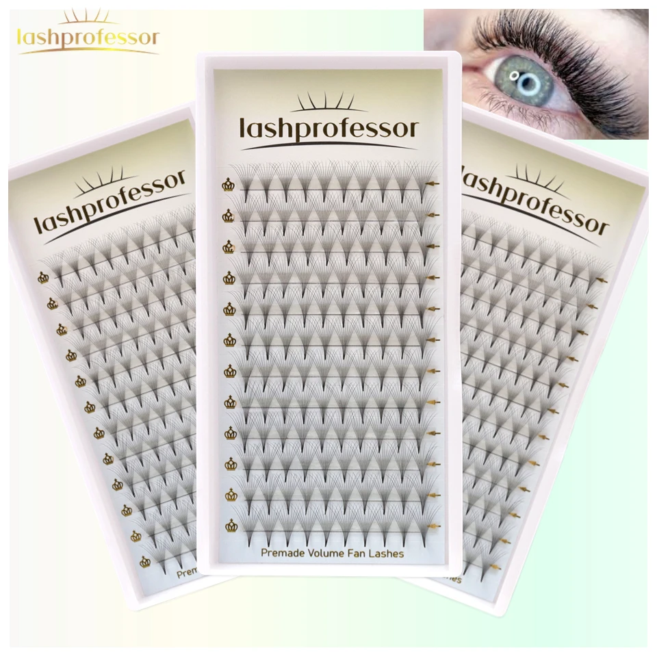 

Lashprofessor Pointy Base Premade Volume Fans Fluffy 3D/5D/6D/8D/10D/12D/14D Middle Stem Mink Russian Eyelash Extensions