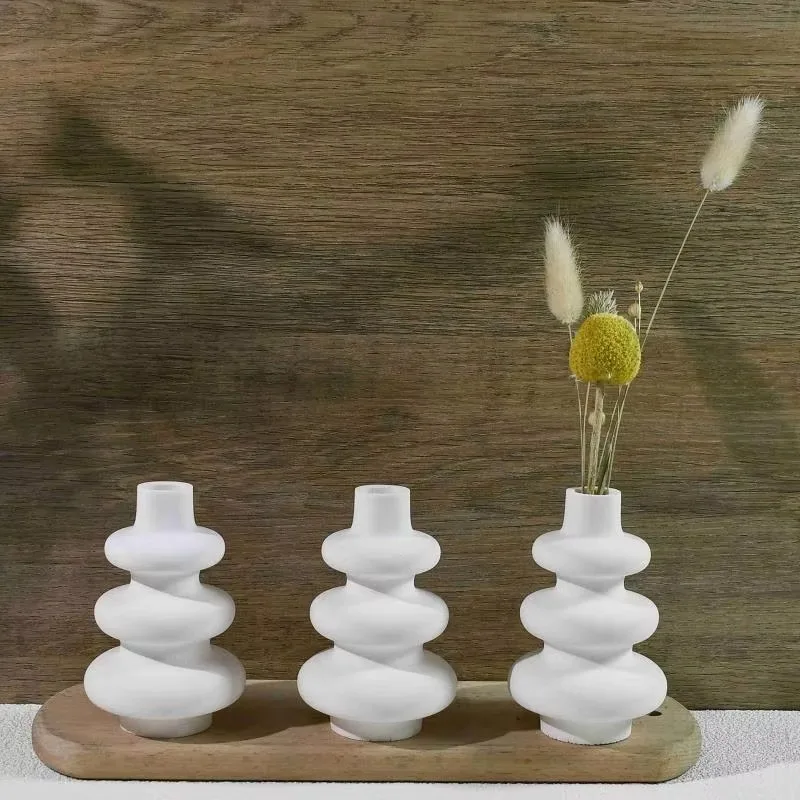 Irregular Vase Silicone Mold DIY Vase Ornament Decoration Plaster Cement Resin Mold Crafts Home Decoration 2025