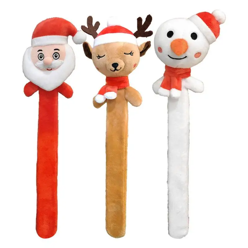 

Slap Wristbands For Kids Christmas-Themed Slap Bands Bracelet Toy Wristbands Christmas Santa Claus Snowman Reindeer Holiday