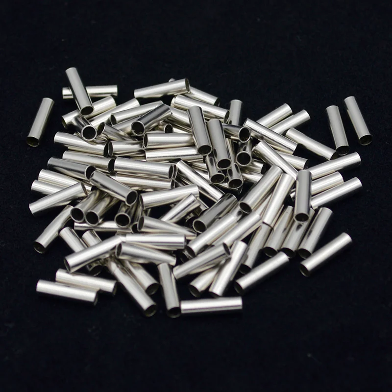 100PCS Single Copper Fishing Crimp Sleeves Tube Wire Leader Sleeve 1.0-3.0MM 