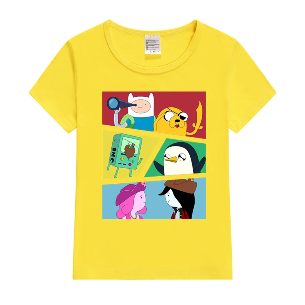 Adventure Time Pirates Kids T-Shirt Print Children T-Shirt Kawaii Boy Girl Tee Shirts Fashion Harajuku Cute Cartoons Funny Tops 5