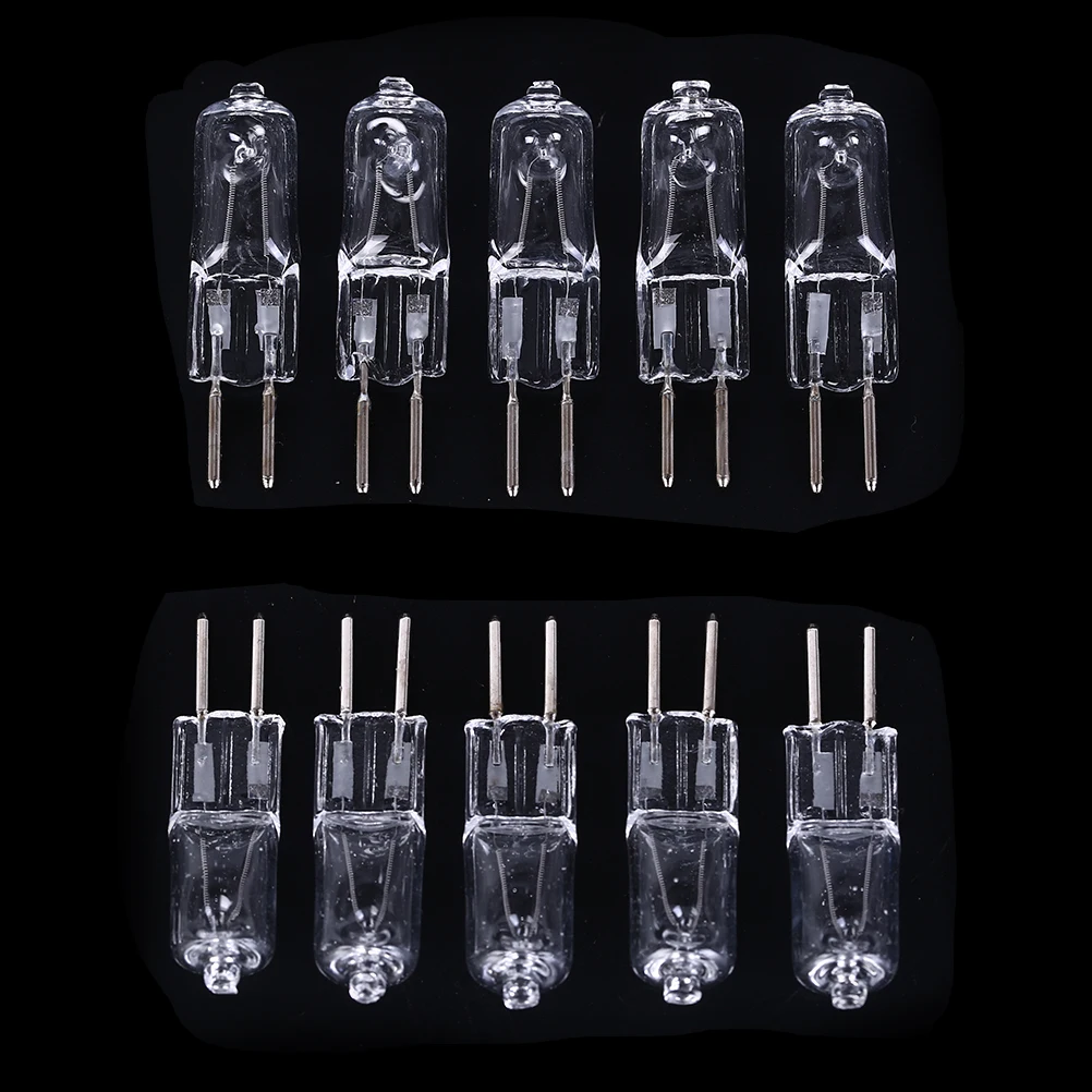 크리스탈 라이트 기계 작업 램프, G5.3, 220V, 35W, 50W, 할로겐 램프 구슬, 노란색, 밝은 색상, 투명 전구, 5 개